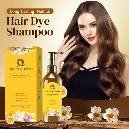 Summer Promotion 50% OFF✨Japanese Long Lasting Natural Hair Dye Shampoo & Comb🔥