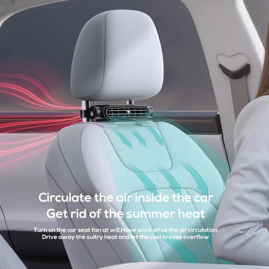 USB Car Headrest Cooling Fan with 3 Speeds