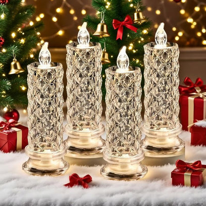 🔥Last Day 50% OFF🎁LED Crystal Candle Lights- Romantic Tabletop Night Lights