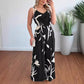 Women's Spaghetti Strap Backless Wide Leg Jumpsuit