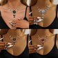Women’s Rhinestone Floral Necklace ＆ Teardrop Earrings Set