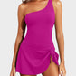 ⏰Last Day Hot Sale!!⌛⛱️Last Day Promotion 49% OFF🔥One Shoulder Skirted One Piece Swimsuit