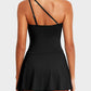 ⏰Last Day Hot Sale!!⌛⛱️Last Day Promotion 49% OFF🔥One Shoulder Skirted One Piece Swimsuit