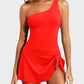 ⏰Last Day Hot Sale!!⌛⛱️Last Day Promotion 49% OFF🔥One Shoulder Skirted One Piece Swimsuit