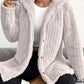 Women's Fuzzy Hooded Long-Sleeved Coat